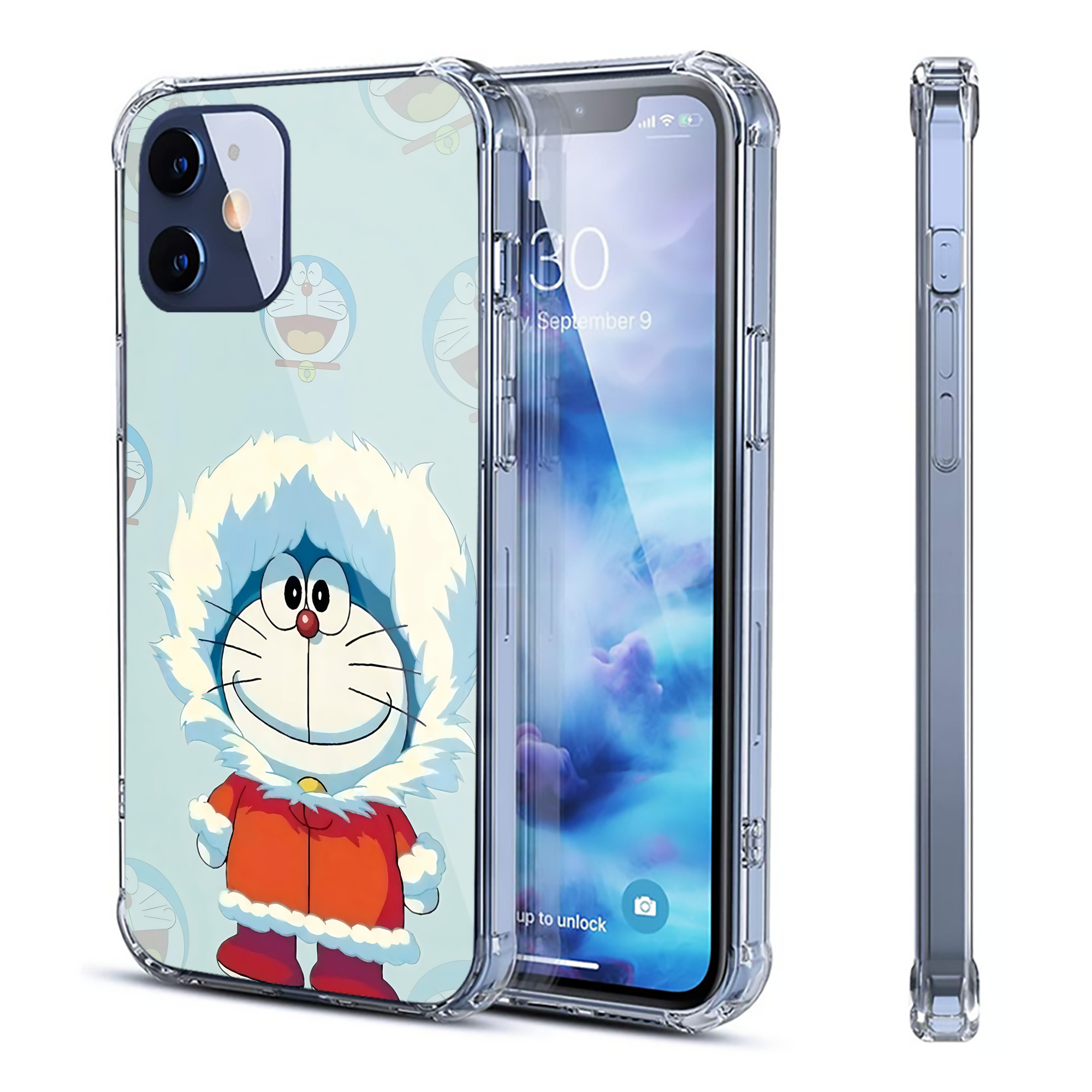 （画像用） ドラえもん Doraemon 【iPhone 12シリーズ対応】透明スマホケース（クリアソフトケース）
